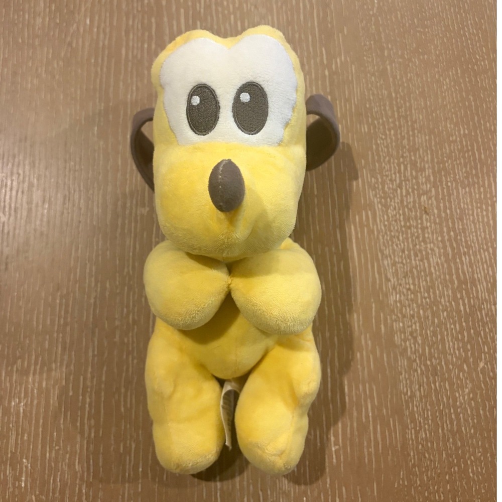 Disney Babies Collection Pluto Plush Yellow Dog Green Collar 9 In Stuffed Animal